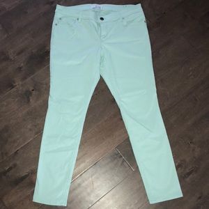 Express mint jeans